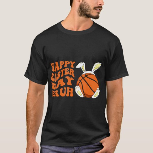 Basketball Osterhasen Bunny Happy Ostertag Br T-Shirt (Vorderseite)