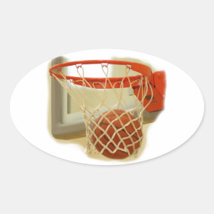 Basketball Ovaler Aufkleber