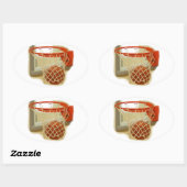Basketball Ovaler Aufkleber (Blatt)