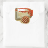 Basketball Ovaler Aufkleber (Tasche)