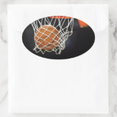 Basketball Ovaler Aufkleber (Tasche)