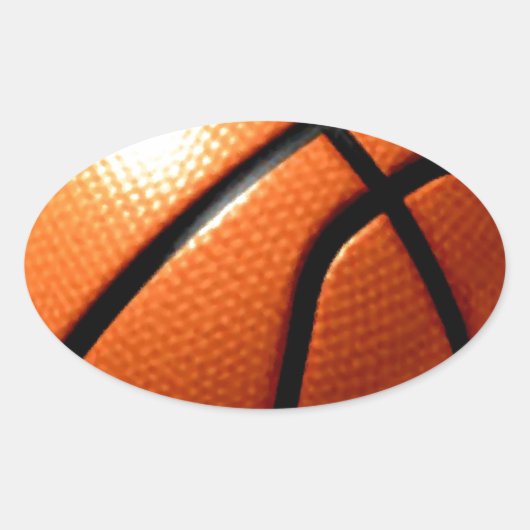 Basketball Ovaler Aufkleber (Vorderseite)