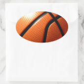 Basketball Ovaler Aufkleber (Tasche)