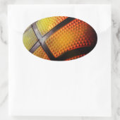 Basketball Ovaler Aufkleber (Tasche)