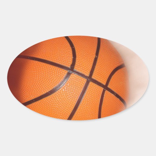 Basketball Ovaler Aufkleber (Vorderseite)