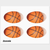 Basketball Ovaler Aufkleber (Blatt)