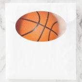Basketball Ovaler Aufkleber (Tasche)