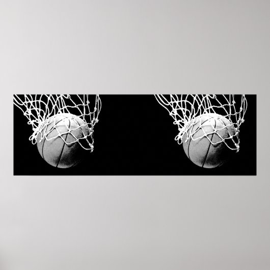 Basketball Panoramaposter Poster (Vorne)