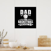 Basketball Papa der Legende Poster (Küche)