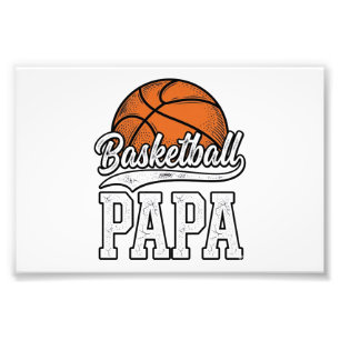 Basketball Papa Vintage Gravur Shirt Design_1 Fotodruck