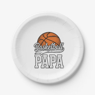 Basketball Papa Vintage Gravur Shirt Design_1 Pappteller