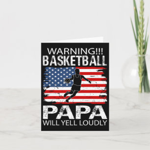 Basketball Papa Yell Funny Basketball Papa Karte