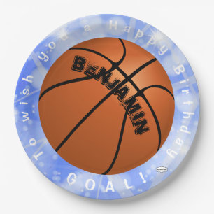 Basketball Paper Plate Geburtstag Thema HAMbyWG Pappteller