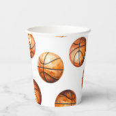 Basketball-Papierbecher Pappbecher (Rückseite)