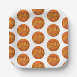 Basketball-Papierplatte Pappteller