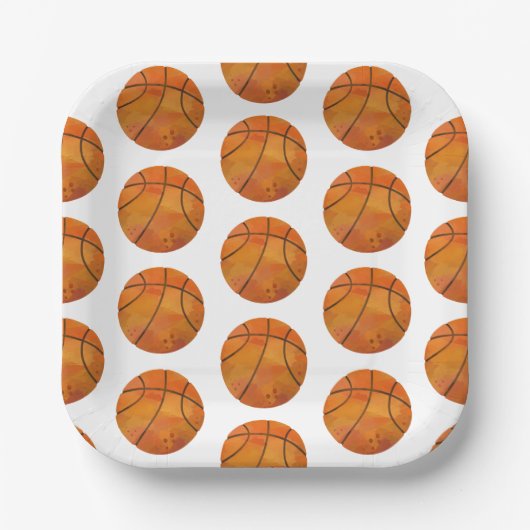 Basketball-Papierplatte Pappteller (Vorderseite)