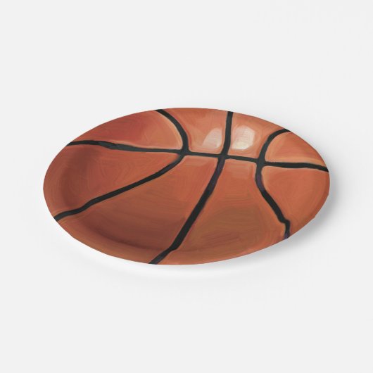 Basketball Pappteller (Schrägansicht)