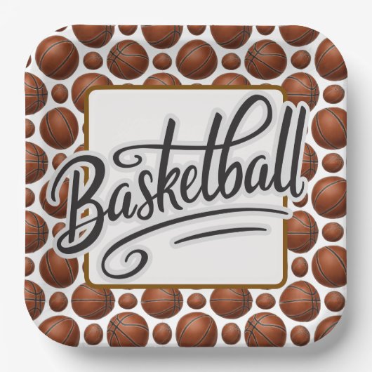 Basketball  pappteller (Vorderseite)