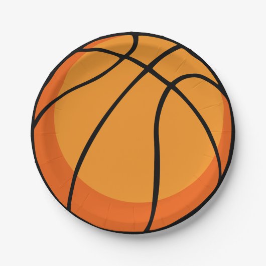 Basketball Pappteller (Vorderseite)