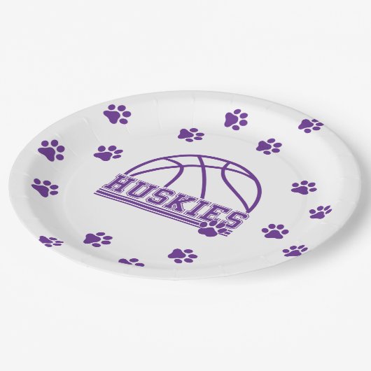 Basketball  pappteller (Schrägansicht)