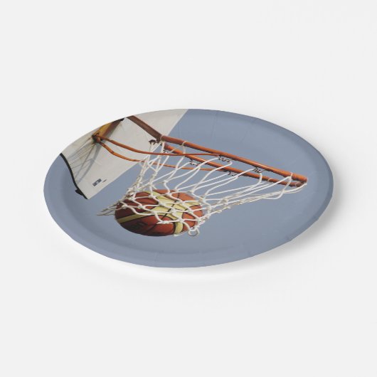 Basketball Pappteller (Schrägansicht)