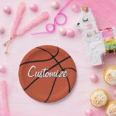 Basketball-Party / Bankett - Teamname Sport Pappteller (Party)