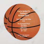 Basketball Party Einladung (Vorne/Hinten)