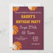 Basketball-Party Einladung bearbeitet (Vorderseite)