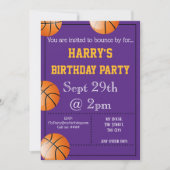 Basketball-Party Einladung bearbeitet (Vorderseite)