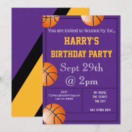 Basketball-Party Einladung bearbeitet
