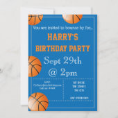 Basketball-Party Einladung bearbeitet (Vorderseite)