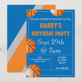 Basketball-Party Einladung bearbeitet