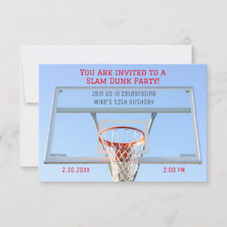 Basketball-Party Einladung für Jungen
