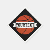 Basketball-Party für Teamname oder Textsport Serviette (Ecke)