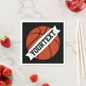 Basketball-Party für Teamname oder Textsport Serviette (Beispiel)