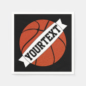 Basketball-Party für Teamname oder Textsport Serviette (Vorderseite)