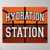 Basketball Party HYDRATION STATION Schild (Vorne)