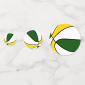 Basketball-Party in grün goldfarbenem Mannschaftsf Konfetti (Rückseiten)