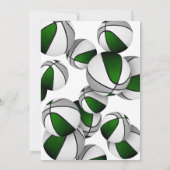 Basketball-Party in grün-grauem Teamfarben Einladung (Rückseite)