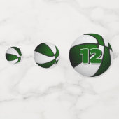 Basketball-Party in grün-weiß Mannschaftsfarben Konfetti (Vorderseiten)