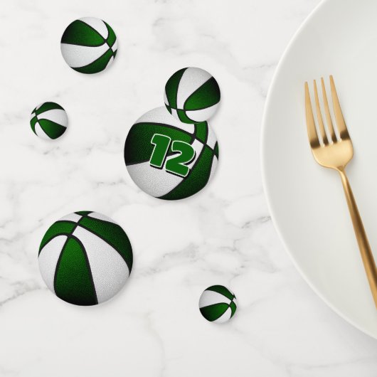 Basketball-Party in grün-weiß Mannschaftsfarben Konfetti (Gruppe)