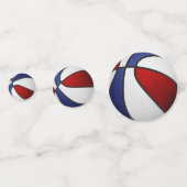 Basketball-Party in Rot-Weiß Konfetti (Vorderseiten)