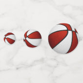 Basketball-Party in Rot-Weiß Konfetti (Vorderseiten)