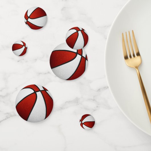 Basketball-Party in Rot-Weiß Konfetti (Gruppe)