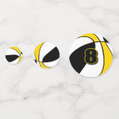 Basketball-Party in schwarzem Gold Konfetti (Vorderseiten)