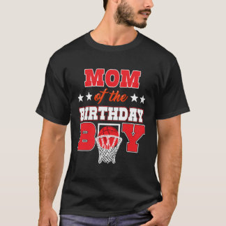 Basketball Party Mama des Geburtstagsjungen-Fans T-Shirt