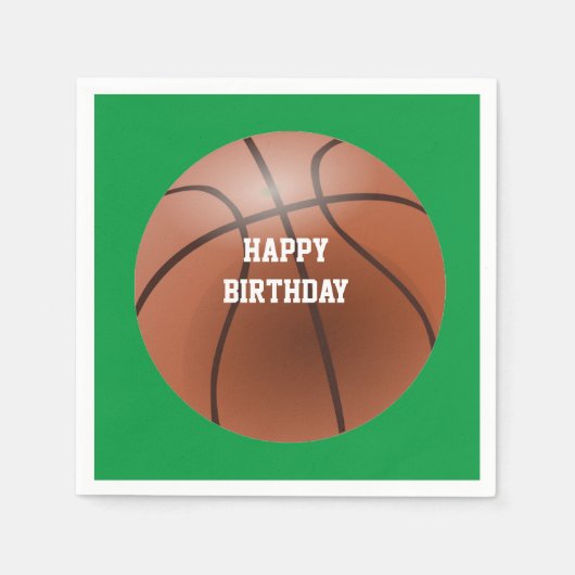 Basketball Party Paper Napkins Serviette (Vorderseite)