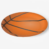 Basketball-Party-Papier-Teller Pappteller (Schrägansicht)