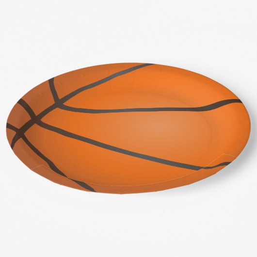 Basketball-Party-Papier-Teller Pappteller (Schrägansicht)