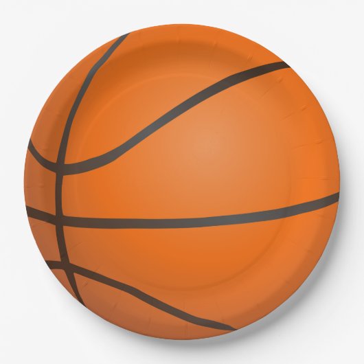 Basketball-Party-Papier-Teller Pappteller (Vorderseite)
